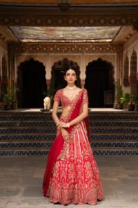 Garnet Red Lehenga Set - Image 2