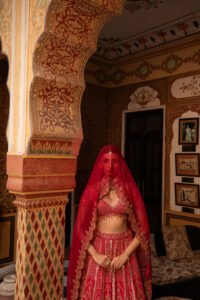 Garnet Red Lehenga Set - Image 5