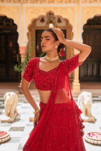 The Red Lehenga Set - Image 3