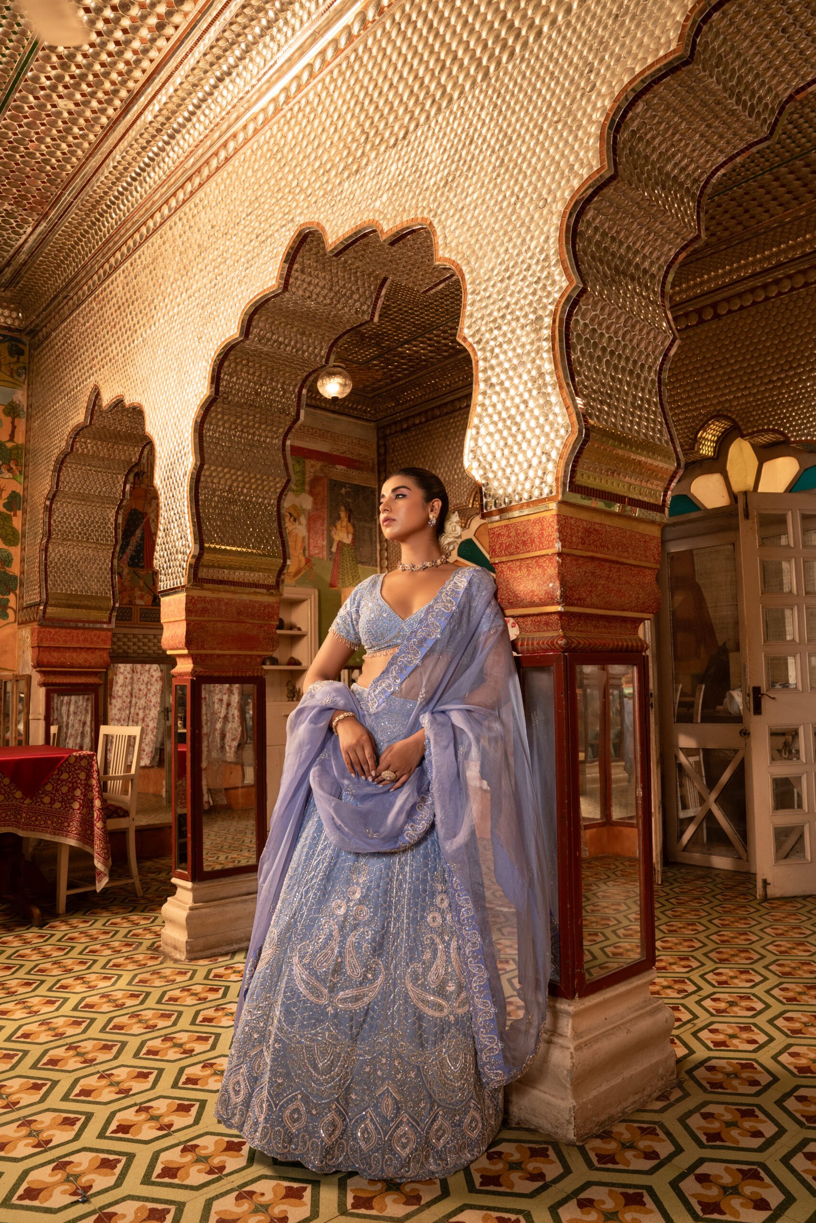 Aegean Blue Lehenga Set