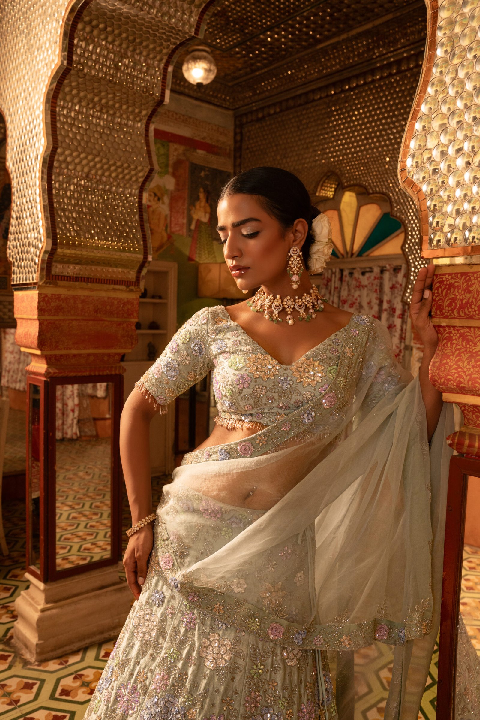 Sage Green Lehenga Set