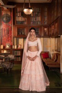 Peach Pearl Lehenga Set - Image 2