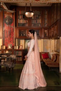 Peach Pearl Lehenga Set - Image 3