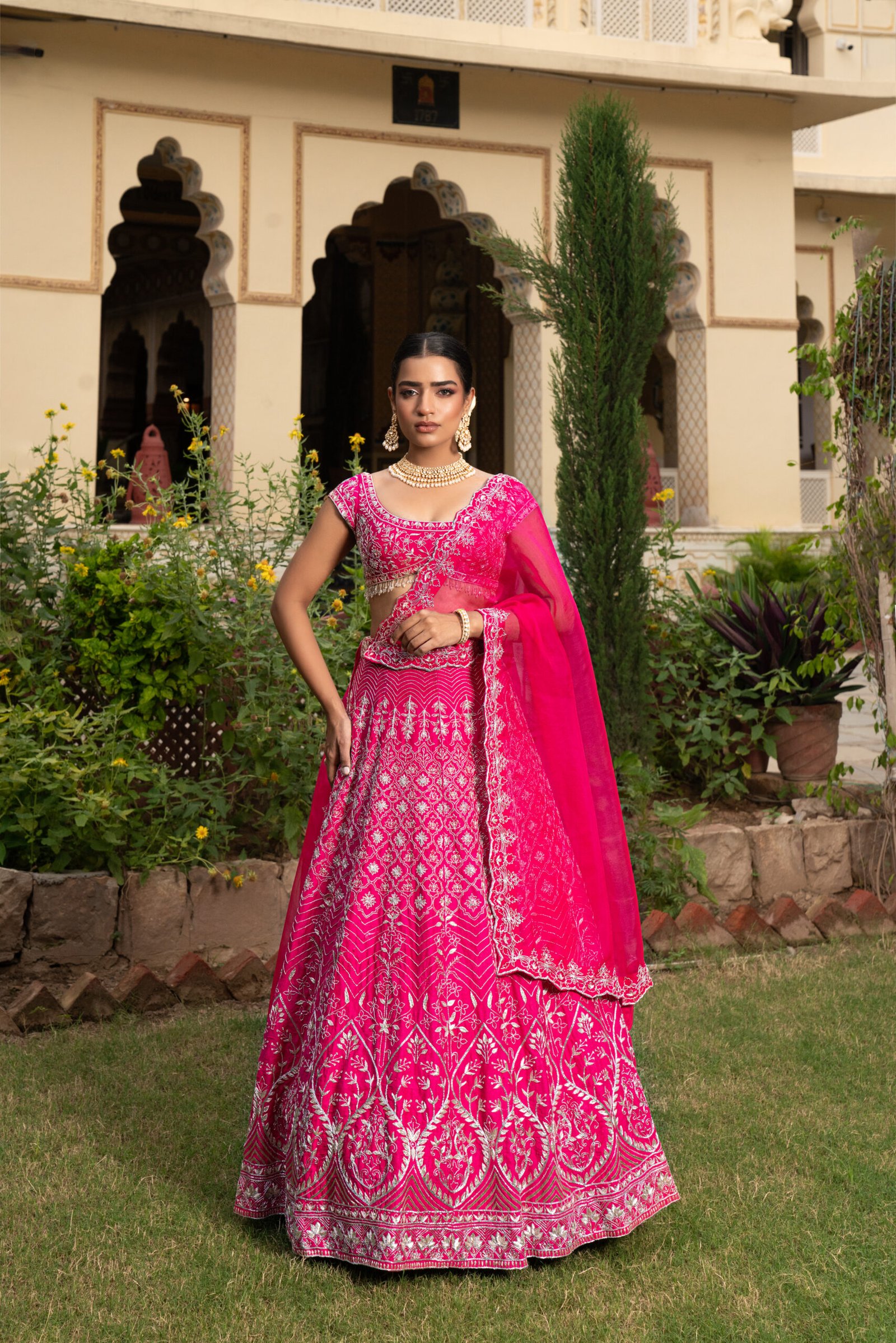 Fushsia Pink Lehenga Set
