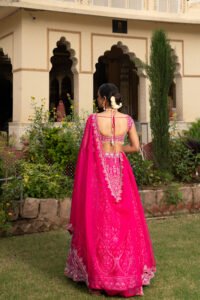 Fuchsia Pink Lehenga Set - Image 2
