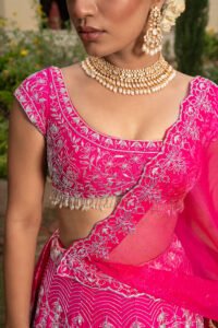 Fuchsia Pink Lehenga Set - Image 5